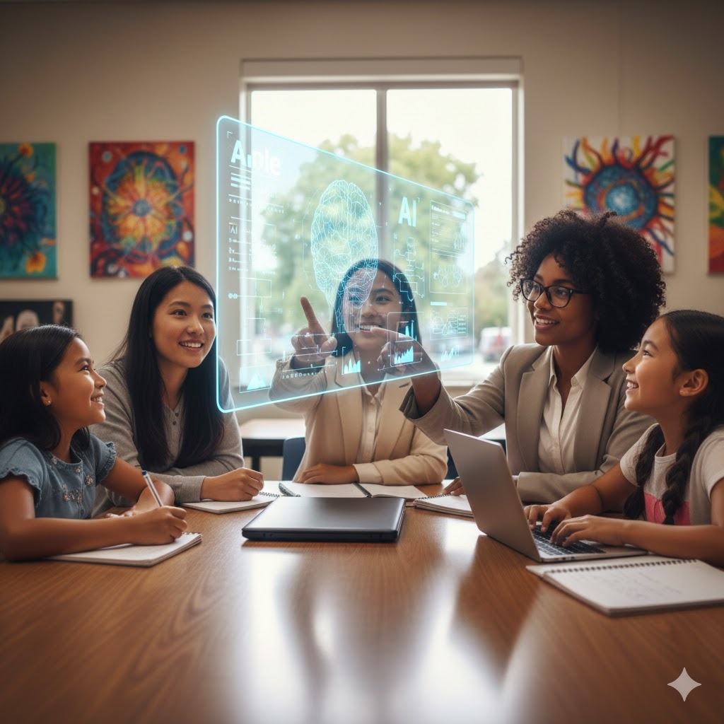 Mentoring session with women in AI